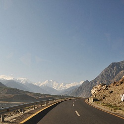 Karakoram Highway with view of Nanga Parbat 8125m